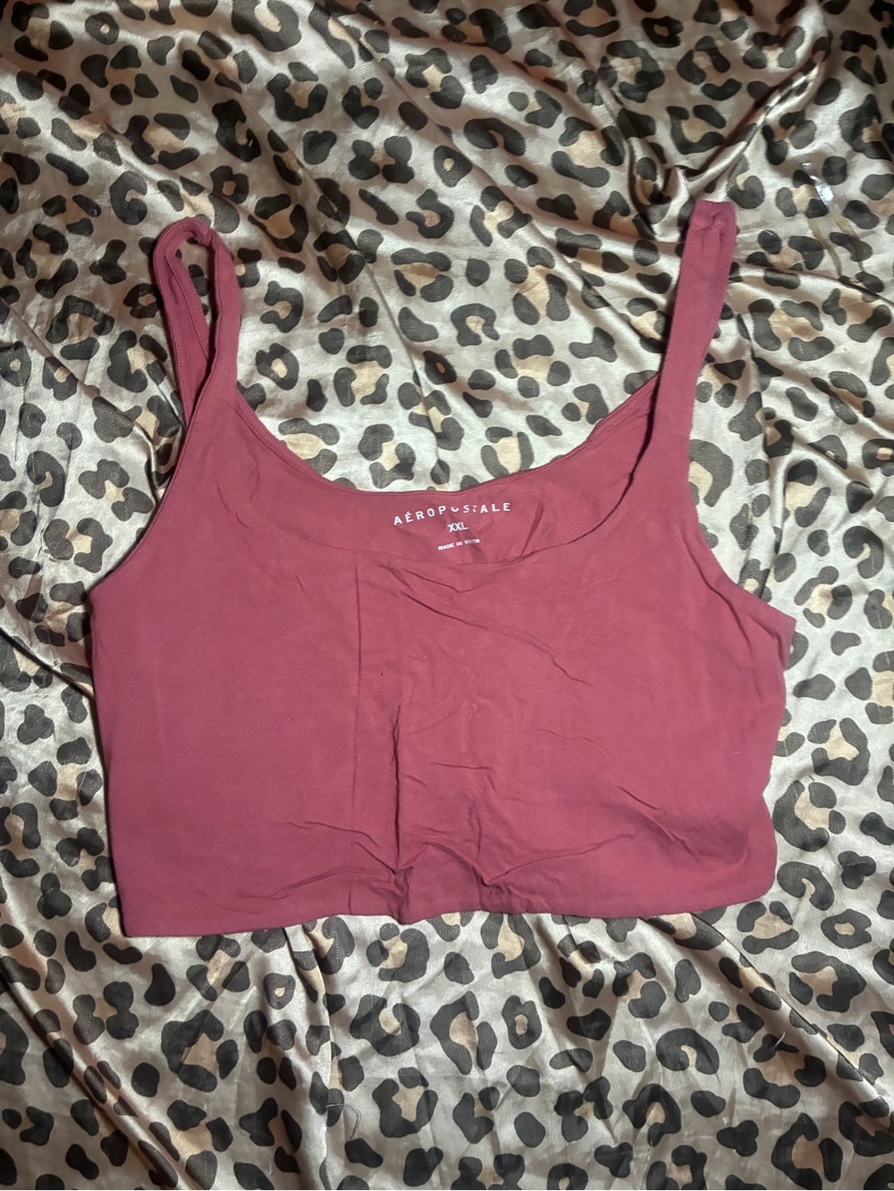 ⭒ maroon/pink aéropostale cropped tank